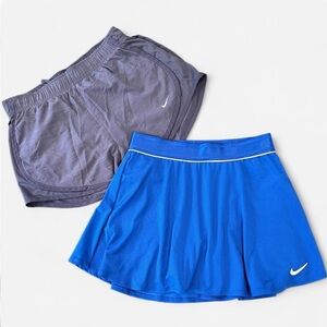 Nike Skort Running Shorts Size Small Bundle Tennis Skirt Blue Purple Athletic